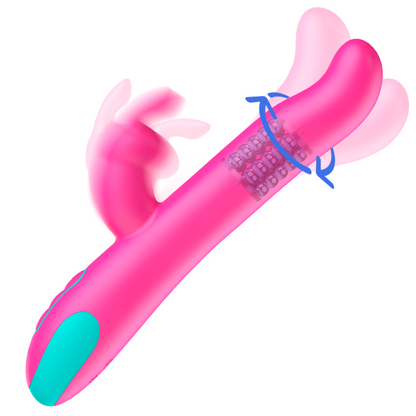 HAPPY LOKY - PLUTO RABBIT VIBRATOR & ROTATOR WATCHME WIRELESS TECHNOLOGIE KOMPATIBEL - Sexotim