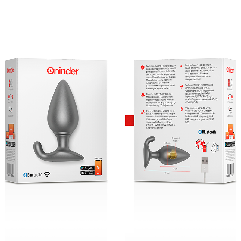 ONINDER - RIO VIBRIERENDER ANALPLUG SCHWARZ - KOSTENLOSE APP - Sexotim