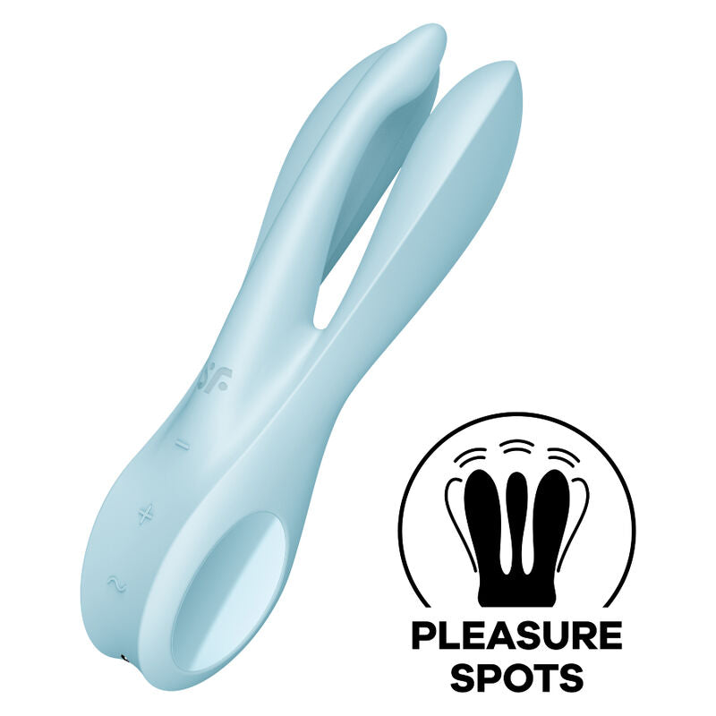 SATISFYER - THREESOME 1 VIBRATOR BLAU - Sexotim