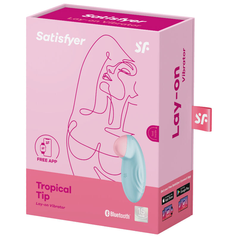 SATISFYER - TROPICAL TIP AUFLEGVIBRATOR BLAU - Sexotim