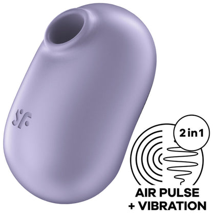 SATISFYER - PRO TO GO 2 DOPPELTER LUFTPULSSTIMULATOR & VIBRATOR VIOLETT / BEIGE / GRÜN - Sexotim