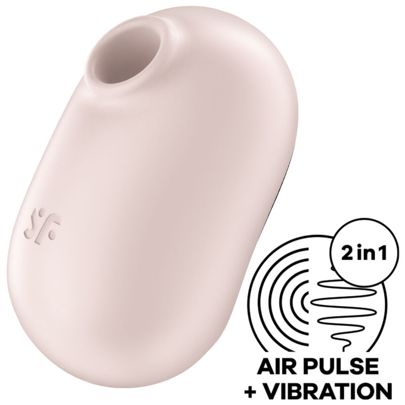 SATISFYER - PRO TO GO 2 DOPPELTER LUFTPULSSTIMULATOR & VIBRATOR VIOLETT / BEIGE / GRÜN - Sexotim
