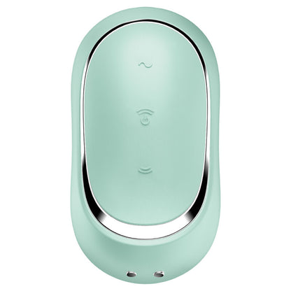 SATISFYER - PRO TO GO 2 DOPPELTER LUFTPULSSTIMULATOR & VIBRATOR VIOLETT / BEIGE / GRÜN - Sexotim