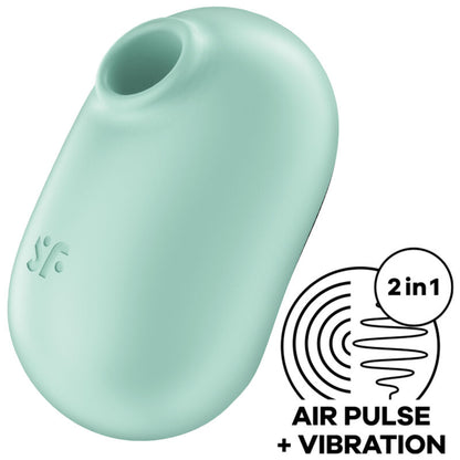 SATISFYER - PRO TO GO 2 DOPPELTER LUFTPULSSTIMULATOR & VIBRATOR VIOLETT / BEIGE / GRÜN - Sexotim