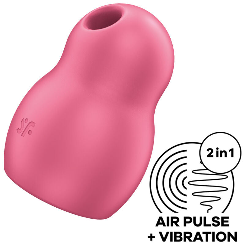 SATISFYER - PRO TO GO 1 DOPPELTER LUFTPULSSTIMULATOR & VIBRATOR ROT - Sexotim
