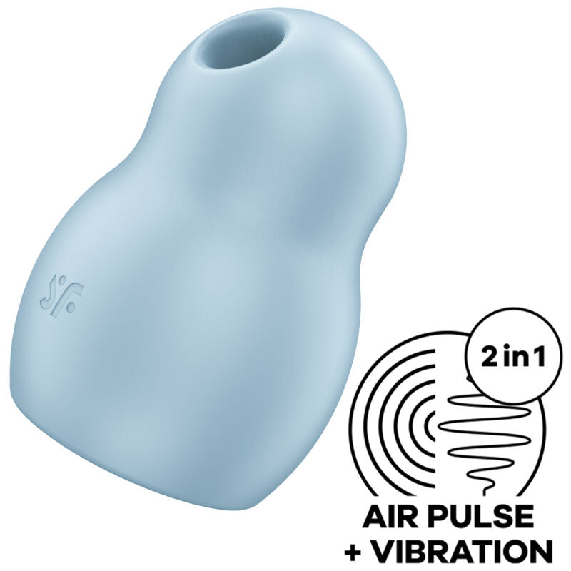 SATISFYER - PRO TO GO 1 DOPPELTER LUFTPULSSTIMULATOR & VIBRATOR ROT / BLAU / GRÜN - Sexotim