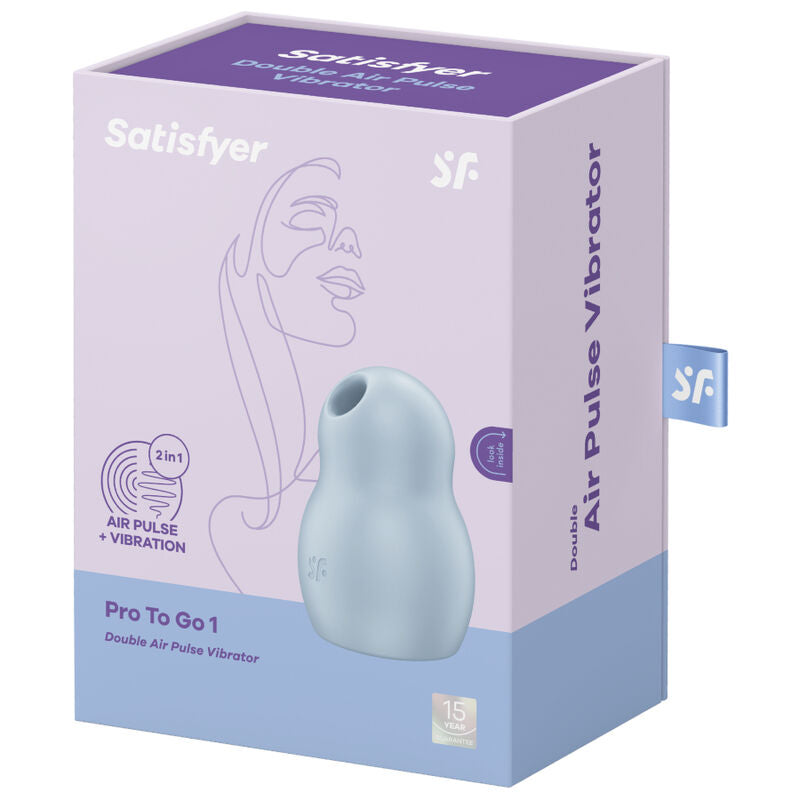 SATISFYER - PRO TO GO 1 DOPPELTER LUFTPULSSTIMULATOR & VIBRATOR ROT - Sexotim