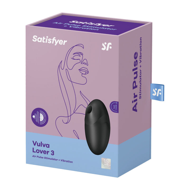 SATISFYER - VULVA LOVER 3 LUFTPULSSTIMULATOR & VIBRATOR ROSA / SCHWARZ - Sexotim