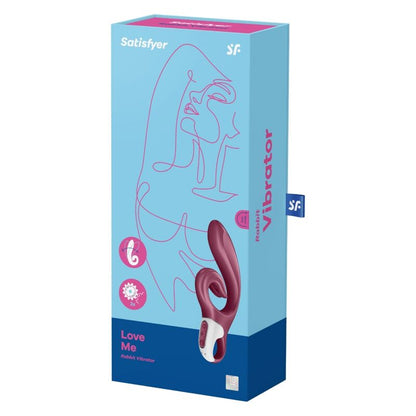 SATISFYER - LOVE ME RABBIT VIBRATION ROT / BLAU - Sexotim