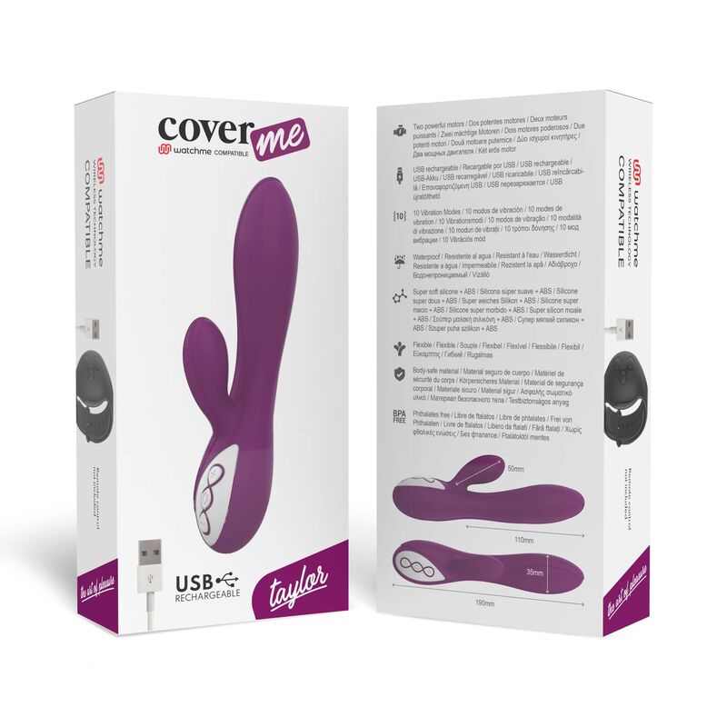 COVERME - TAYLOR-VIBRATOR, KOMPATIBEL MIT DER WIRELESS-TECHNOLOGIE VON WATCHME - Sexotim