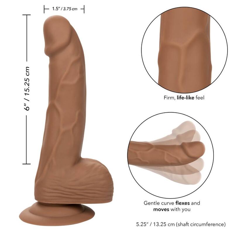 CALEXOTICS - SILIKON-NIETEN 15.24 CM BRAUN - Sexotim