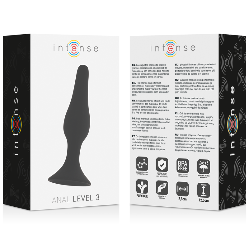 INTENSE - ANAL STUFE 3 12,5CM SCHWARZ - Sexotim