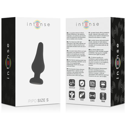 INTENSE - ANALPLUG PIPO S SCHWARZES SILIKON 9,8 CM - Sexotim