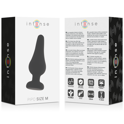 INTENSE - ANALPLUG PIPO M SCHWARZES SILIKON 11 CM - Sexotim