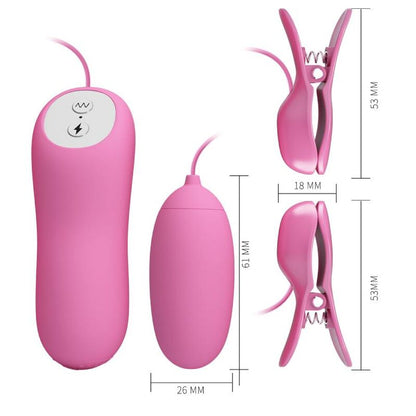 PRETTY LOVE - PINZETTE MIT VIBRATION UND ROSA ELETROSCHOCK - Sexotim