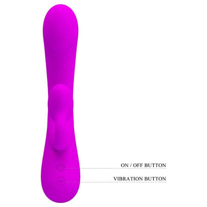 PRETTY LOVE - AUFRICHTIGER VIBRATOR UND KLITORIS-SAUGER AUS VIOLETTEM SILIKON - Sexotim