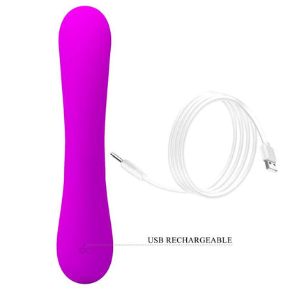 PRETTY LOVE - AUFRICHTIGER VIBRATOR UND KLITORIS-SAUGER AUS VIOLETTEM SILIKON - Sexotim