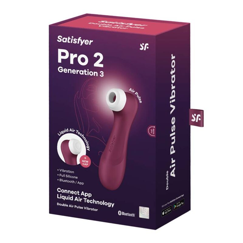 SATISFYER - PRO 2 GENERATION 3 WINE RED BLUETOOTH & APP - Sexotim