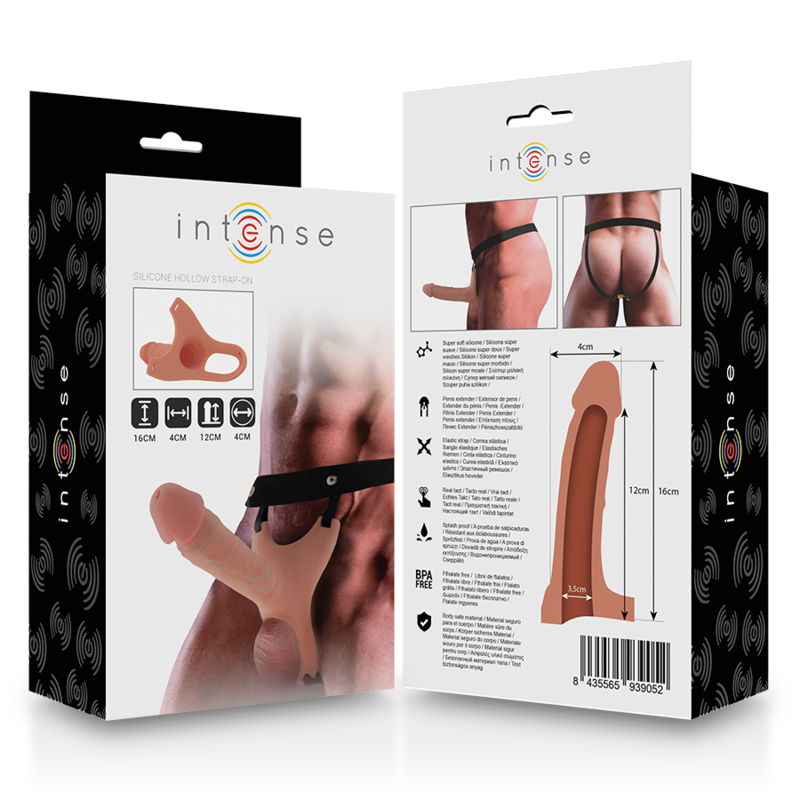 INTENSE - HOHLGESCHIRR MIT SILIKON-DILDO 16 X 3,5 CM - Sexotim