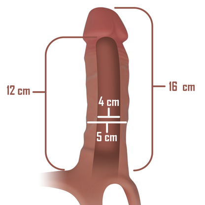 INTENSE - HOHLGESCHIRR MIT SILIKON-DILDO 16 X 3,5 CM - Sexotim