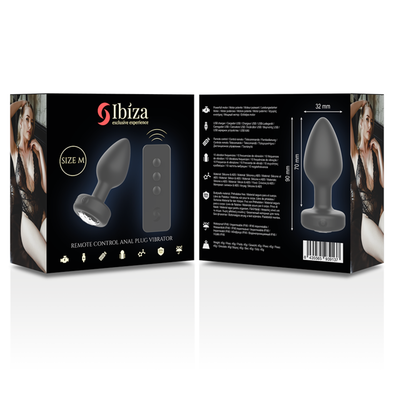 IBIZA - ANAL-PLUG MIT FERNBEDIENUNG, GRÖSSE M - Sexotim