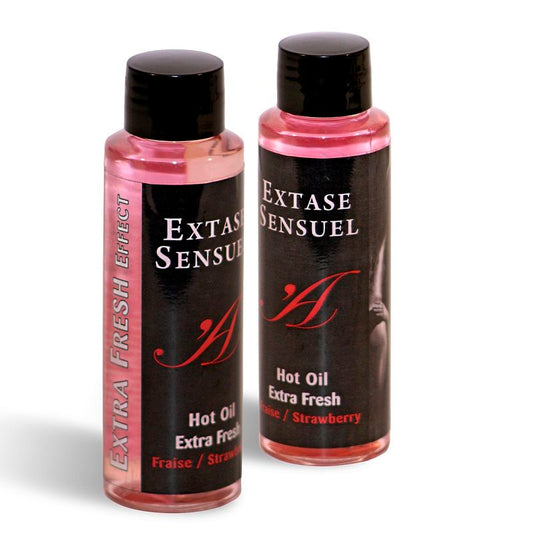 EXTASE SENSUAL - MASSAGEÖL MIT EXTRA FRISCHEM ERDBEEREFFEKT 100 ML - Sexotim