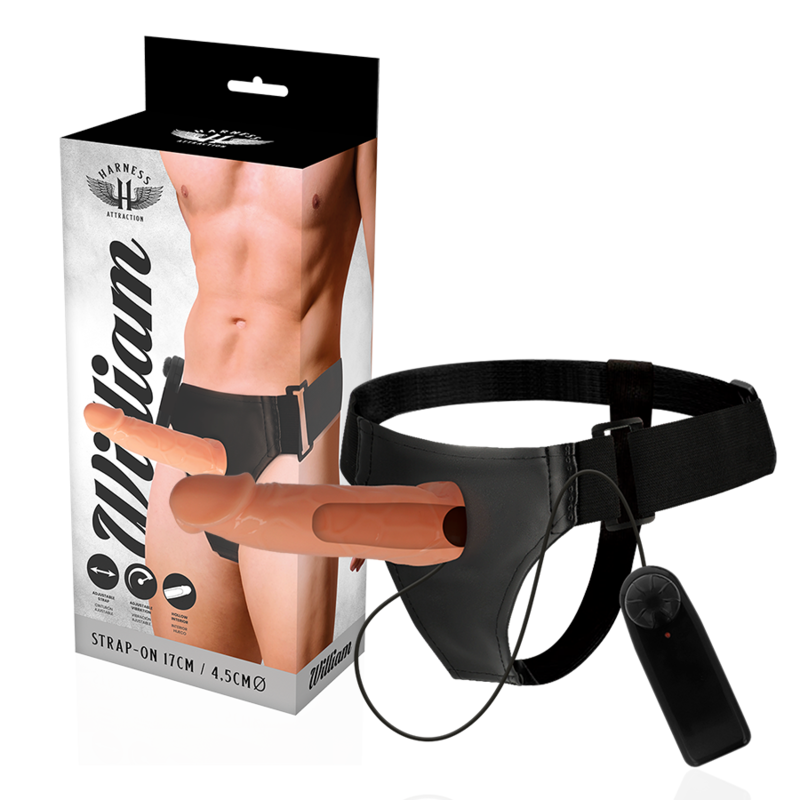 HARNESS ATTRACTION - WILLIAN HOLLOW RNES MIT VIBRATOR 17 CM -O- 4.5 CM - Sexotim