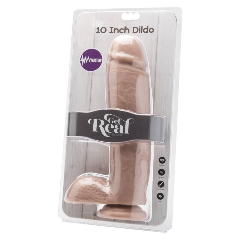 GET REAL - DILDO 25,5 CM MIT KUGELN VIBRATOR HAUT - Sexotim