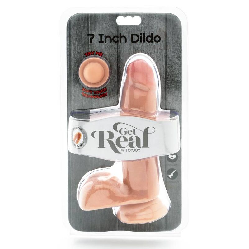 GET REAL - DUAL DENSITY DILDO 12 CM BALLS SKIN - Sexotim