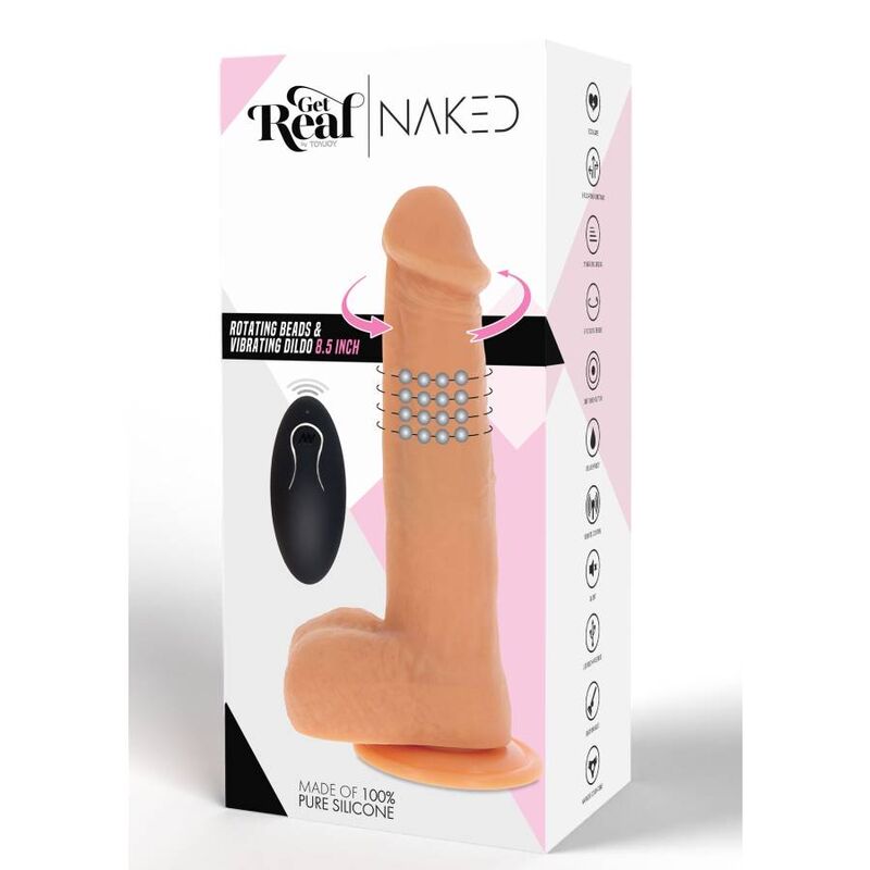 GET REAL - ROTIERENDE PERLEN, DIE DILDO-HAUT VIBRIEREN - Sexotim