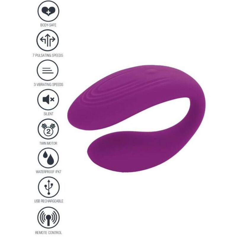 XOCOON - GEBUNDENER VIBRATOR FÜR LIEBESPAARE, LILA - Sexotim