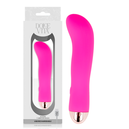 DOLCE VITA - AUFLADBARER VIBRATOR ZWEI ROSA 7 GESCHWINDIGKEITEN - Sexotim