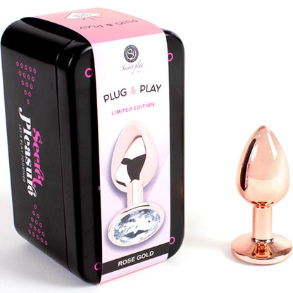 SECRETPLAY - METALL-BUTT-PLUG ROSÉGOLD, KLEINE GRÖSSE 7 CM - Sexotim