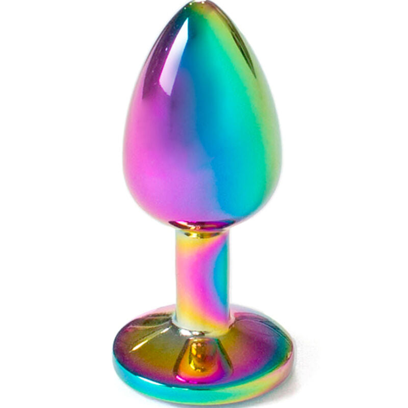 SECRETPLAY - BUTT PLUG AUS METALL REGENBOGEN, KLEINE GRÖSSE 7 CM - Sexotim