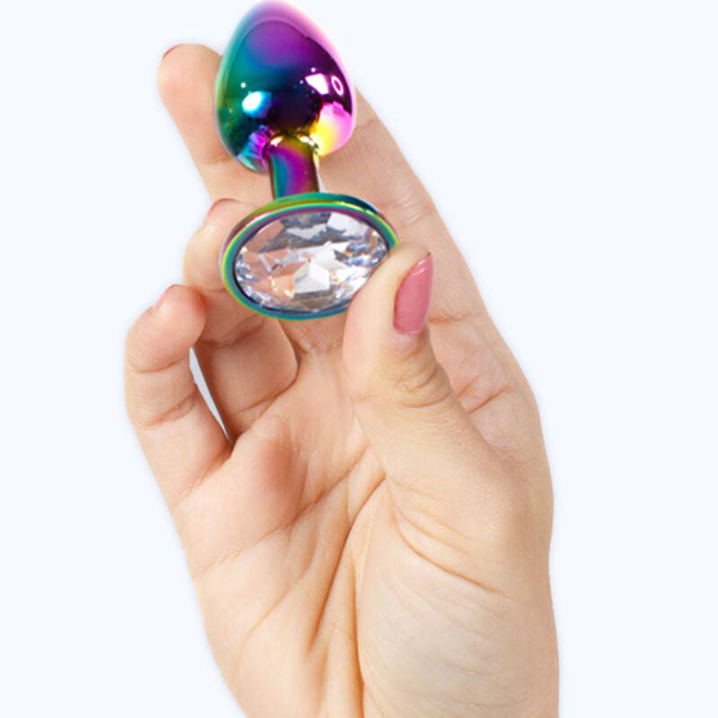 SECRETPLAY - BUTT PLUG AUS METALL REGENBOGEN, KLEINE GRÖSSE 7 CM - Sexotim