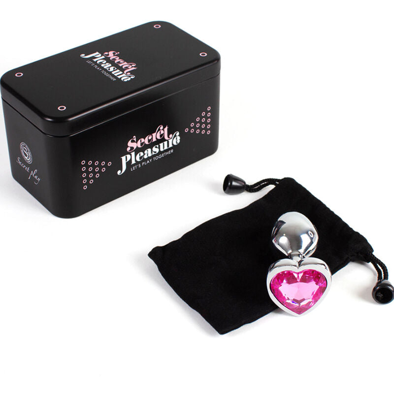 SECRETPLAY - BUTT PLUG AUS METALL FUCHSIA HERZ KLEINE GRÖSSE 7 CM - Sexotim