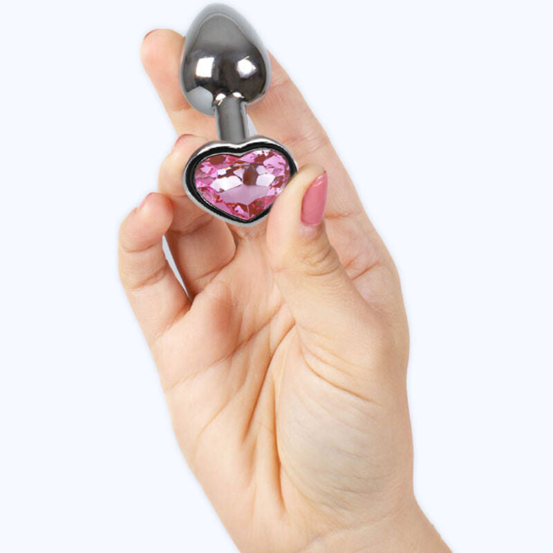 SECRETPLAY - BUTT PLUG AUS METALL FUCHSIA HERZ KLEINE GRÖSSE 7 CM - Sexotim