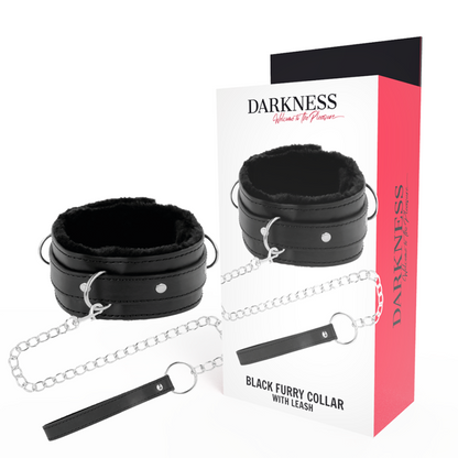 DARKNESS - BEQUEME HALSKETTE MIT LEDERKETTE - Sexotim