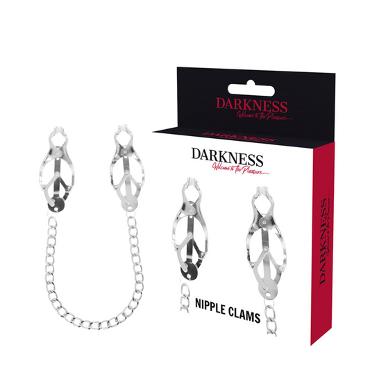 DARKNESS - NIPPELKLEMME AUS METALL MIT KETTE - Sexotim
