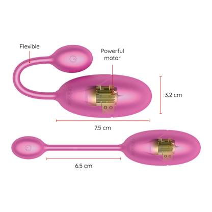 ONINDER - TOKYO VIBRIERENDES EI SCHWARZ / ROSA 7,5 X 3,2 CM KOSTENLOSE APP - Sexotim
