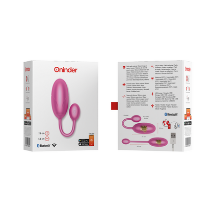 ONINDER - TOKYO VIBRIERENDES EI SCHWARZ / ROSA 7,5 X 3,2 CM KOSTENLOSE APP - Sexotim