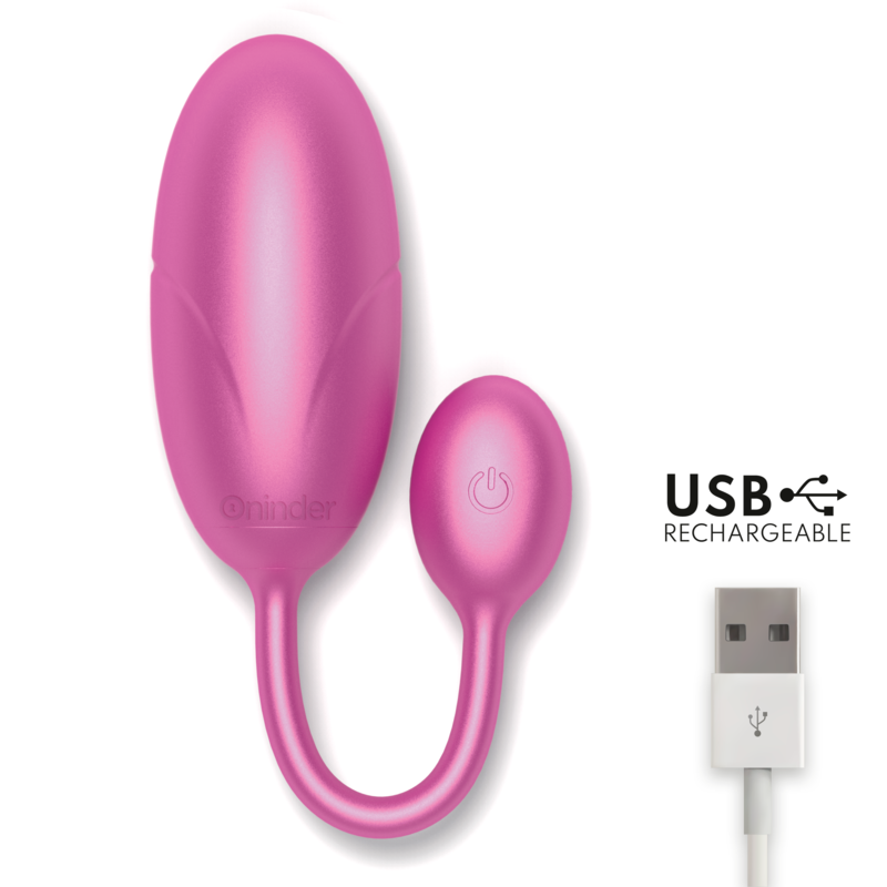ONINDER - TOKYO VIBRIERENDES EI SCHWARZ / ROSA 7,5 X 3,2 CM KOSTENLOSE APP - Sexotim