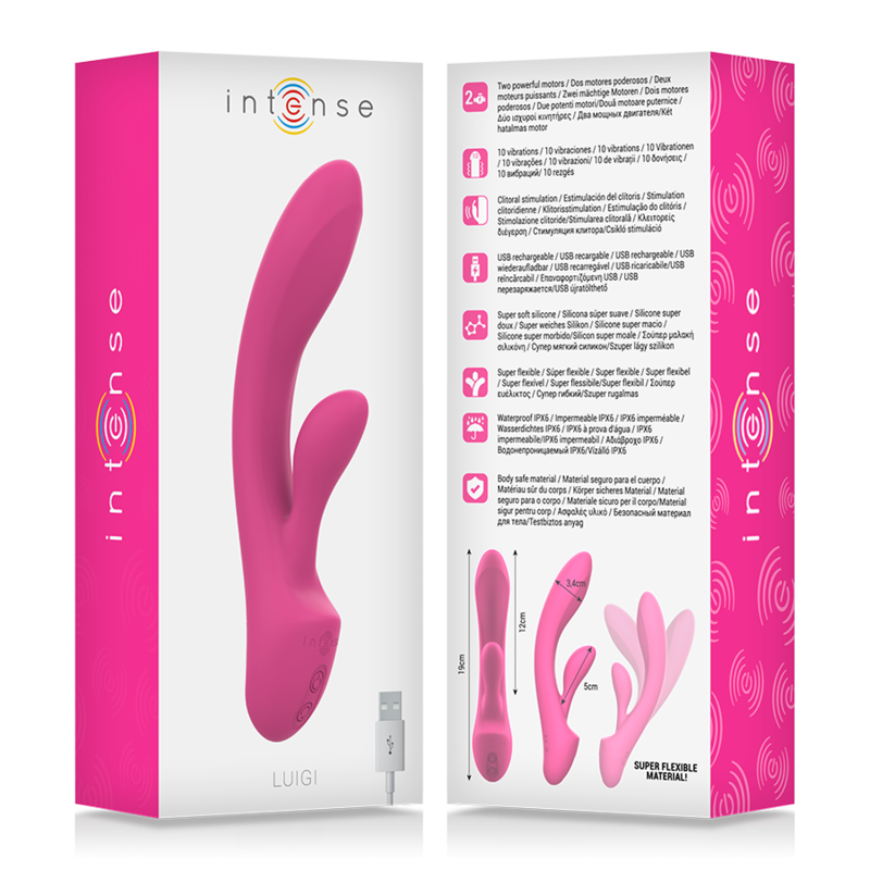 INTENSE - LUIGI RABBIT VIBRATOR ROSA FLÜSSIGES SILIKON - Sexotim