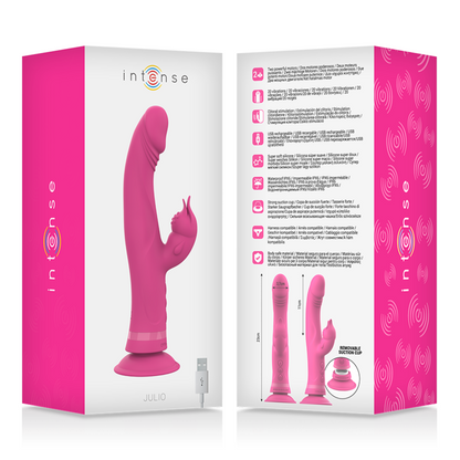 INTENSE - JULIO RABBIT VIBRATOR ROSA SILIKON - Sexotim