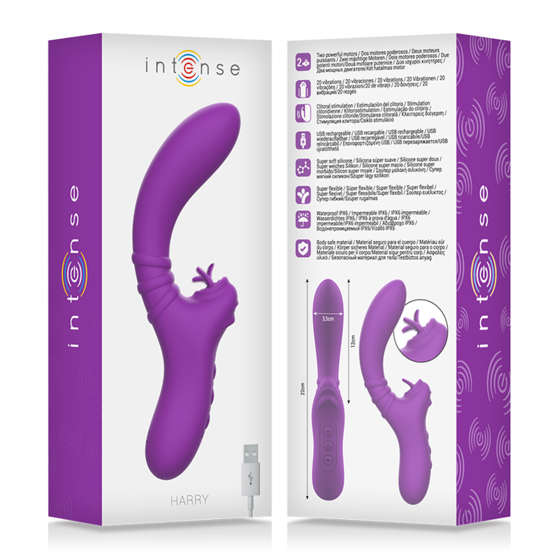 INTENSE - HARRY FLEXIBLER VIBRATOR MIT LILA ZUNGE - Sexotim