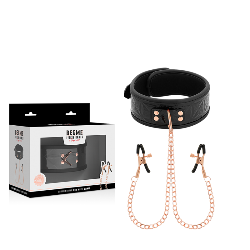 BEGME - BLACK EDITION HALSBAND MIT NIPPELKLEMMEN - Sexotim