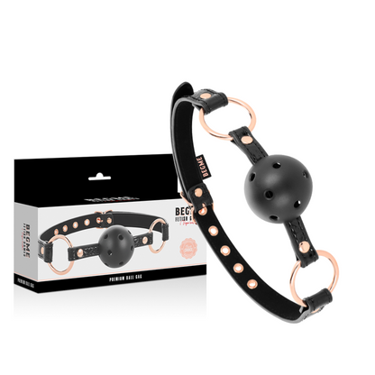 BEGME - BLACK EDITION BALLKNEBEL VEGANES LEDER - Sexotim