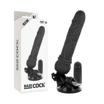 BASECOCK - REALISTISCHER VIBRATOR MIT FERNBEDIENUNG NATÜRLICHER 19.5 CM -O- 4 CM - Sexotim