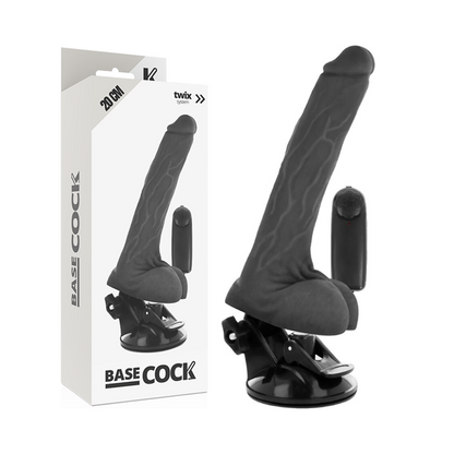 BASECOCK - REALISTISCHER VIBRATOR MIT FERNBEDIENUNG MIT HODEN 20 CM -O- 4 CM - Sexotim