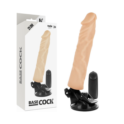 BASECOCK - REALISTISCHER VIBRATOR MIT FERNBEDIENUNG NATÜRLICHER 21 CM -O- 4 CM - Sexotim